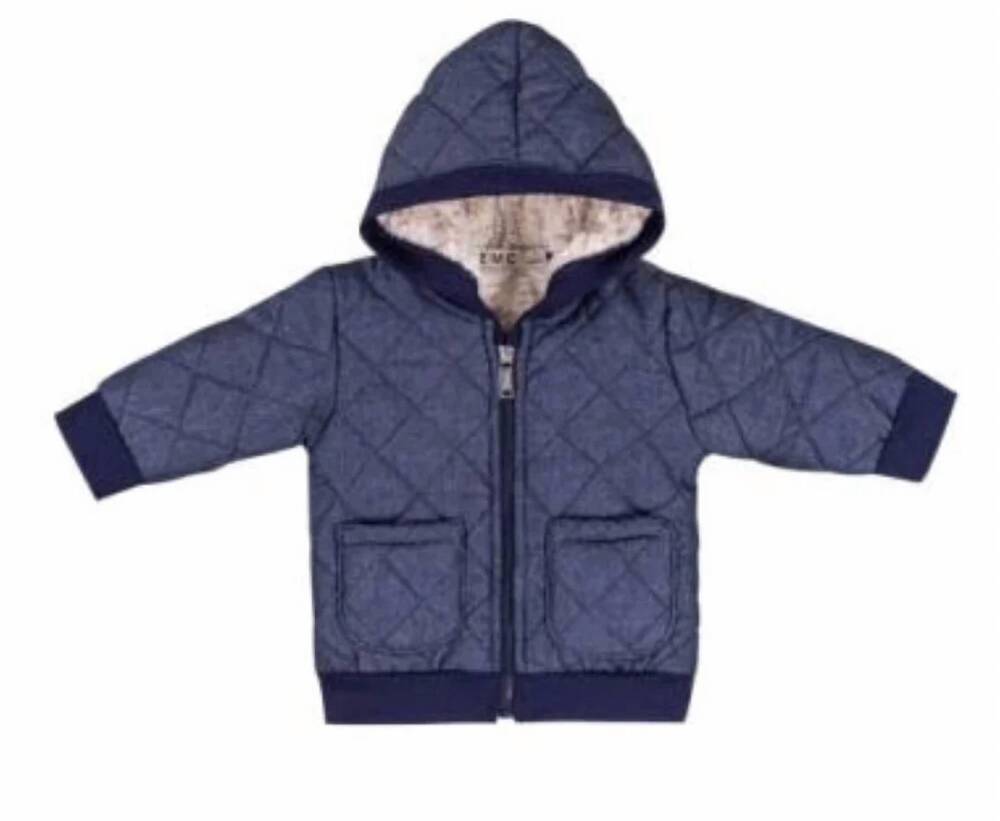 NEW EMC boy's padded teddy jacket in navy